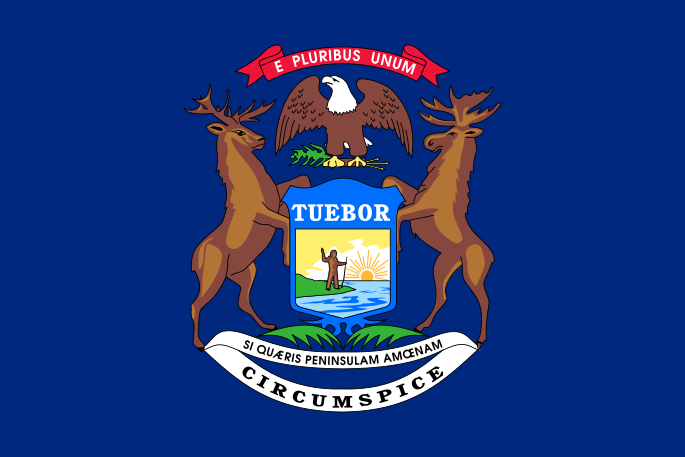 Michigan, MI flag