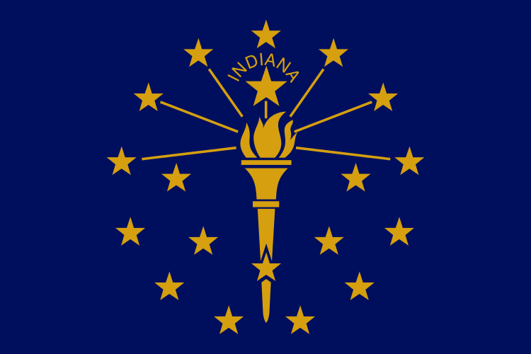 Indiana, IN flag