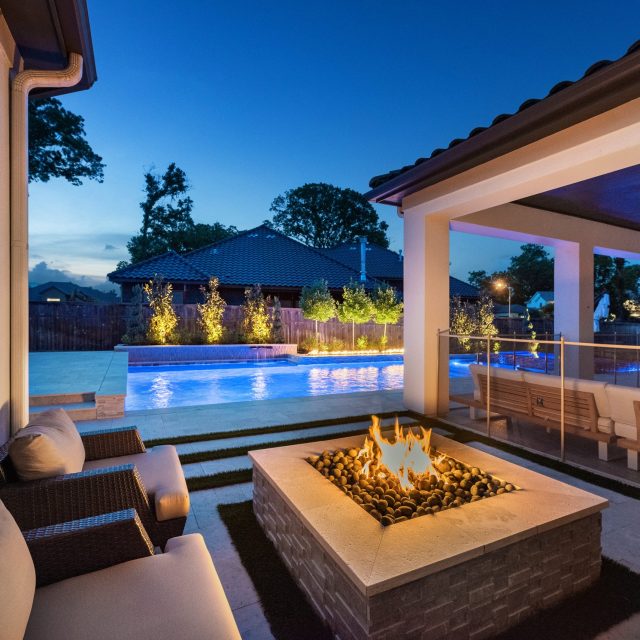 Outdoor Area Created by Regal Pools - The Woodlands, TX