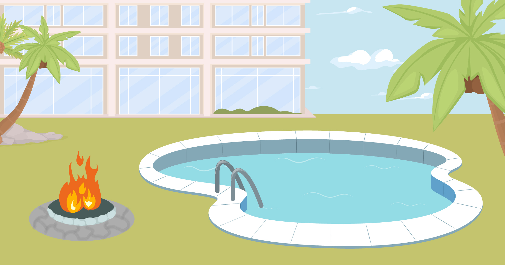 why choose a freeform pool? - graphic of a freeform pool
