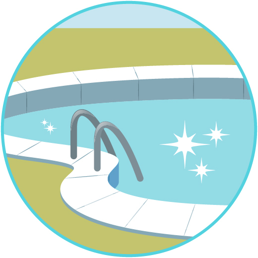 A freeform pool - looks beautiful