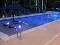 Cole Night - blue lit lap pool- Pool Tech